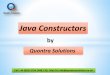 Java Constructors with examples  - Quontra Solutions