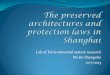 The preserved architectures and protection laws in shanghai