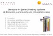 Storages for (solar) heating systems at domestic, community and industrial scales | Klaus Vajen