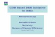 Demand Side Management (DSM) and Energy Efficiency – Elements for Optimizing our Energy Systems – CDM Based DSM Initiative in India