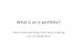 What is an e portfolio