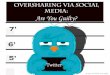 Oversharing via Social Media: Are You Guilty?