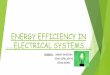 Energy efficiency in electrical system