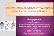 Construction of subject gateway using google sites as