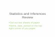 Statistics and inferences review  - bootcamp