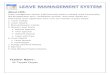 Leave Management System Documentation