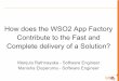 How does the WSO2 App Factory Contribute to the Quick Deleivery of a Solution