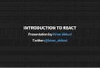 Introduction to react