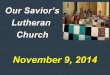 Our Savior's Lutheran Church - Beloit Weekly Annoucements