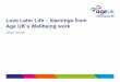 Love Later Life: Learning from AgeUK's Wellbeing Work
