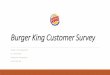 Technology Management: Burger King Survey Project