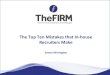 #FIRMday Birmingham 7th May 2015 - Emma Mirrington - "Top Ten Mistakes In-house Recruiters Make"