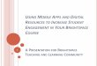 Webinar: Using Mobile Apps and Digital Resources to Increase Student Engagement in Your Brightspace Course