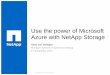 Use the power of Microsoft Azure with NetApp Storage