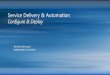 Service Delivery & Automation Configure & Deploy