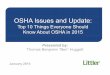 Osha top 10 issues for 2015   what everyone should know