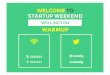 Startup Weekend Wellington April 2015 Warmup