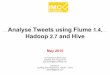 Analyse Tweets using Flume 1.4, Hadoop 2.7 and Hive