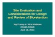 Bioretention Site Evaluation and Considerations for Design