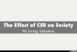 The Effect of CSR on Society