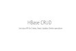HBase CRUD Java API