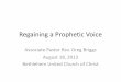 Regaining a prophetic voice