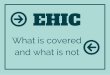 EHIC: what is covered and what is not