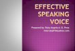 Effective speaking voice