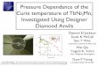 Pressure Dependance of Tc for TbNi2Mn