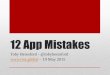 12 app mistakes - what app developers often get wrong
