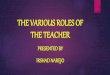 The Various Roles of the Teacher