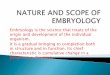 Nature and Scope of Embryology