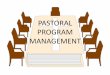 Pastoral Program Management - Pastoral Formation