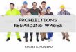Prohibitions Regarding Wages