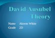 David ausubel theory