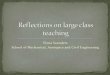 Reflections on large class teaching