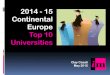 2014 - 15 Continental Europe Top10 Universities