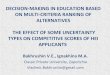 Decision-making in education based on multi-criteria ranking of alternatives