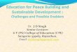 Education for peace & sustainable development jd singh