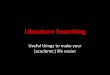 Literature Searching - MSc Sports programmes 2014