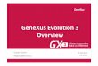 Overview GeneXus Evolution 3 - III Evento GeneXus Italia e Svizzera