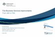 Presentation: TGA business services improvements: From eBS to TBS