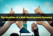 Top Qualities of a Web Development Company