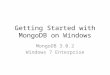 Getting started with mongo db on windows