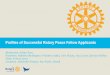 Profiles of Successful Rotary Peace Fellow  Applicants and How to Find Them