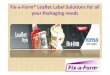 Fix a-form® leaflet label solutions for all your packaging needs