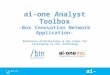 ai-one Analyst Toolbox - Box Innovation Network Application