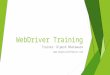 Web driver training
