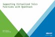 Supporting Virtualized Telco Applications with OpenStack