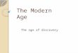 The modern age (session 1)